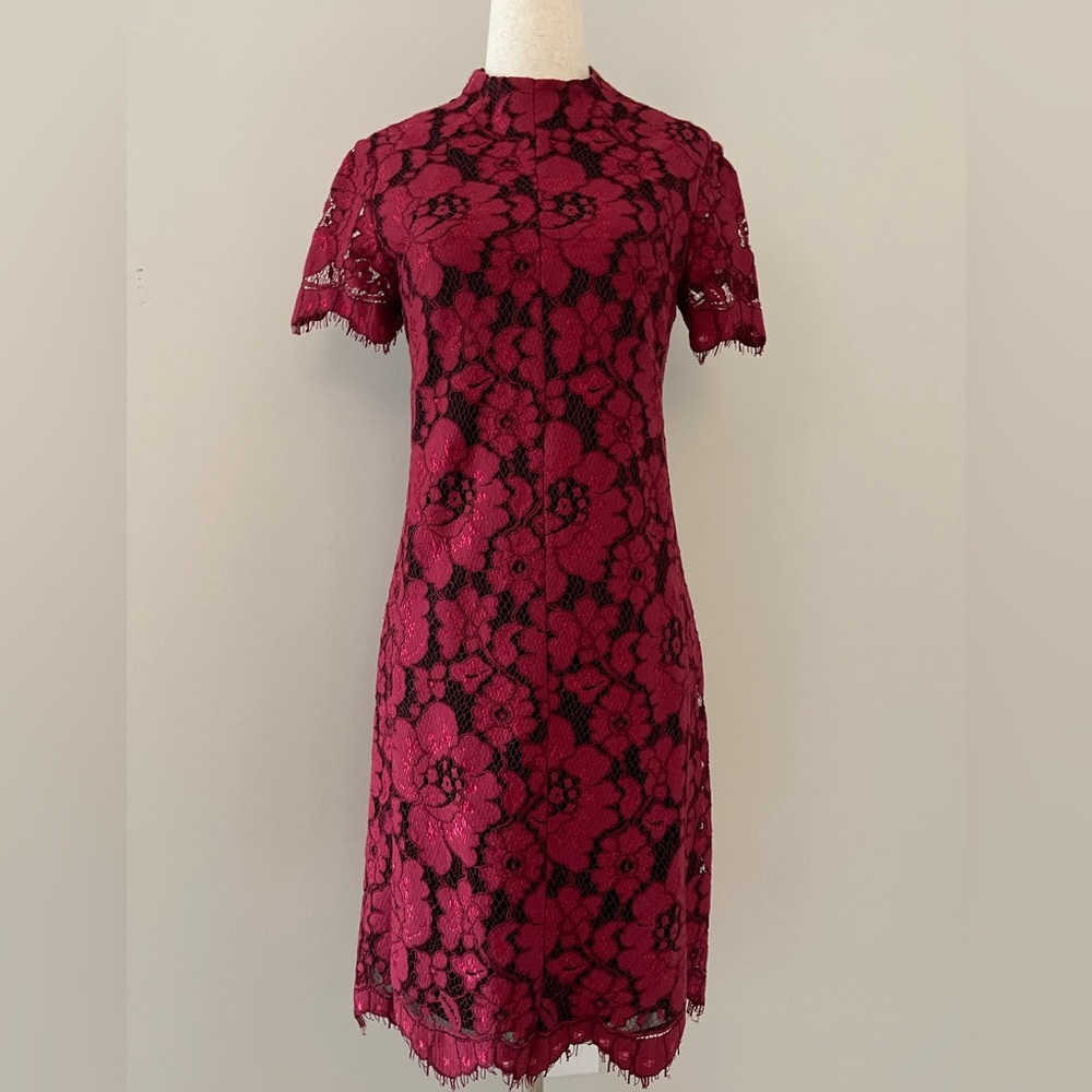 Betsey Johnson Maroon Women’s Lace Dress Size 2